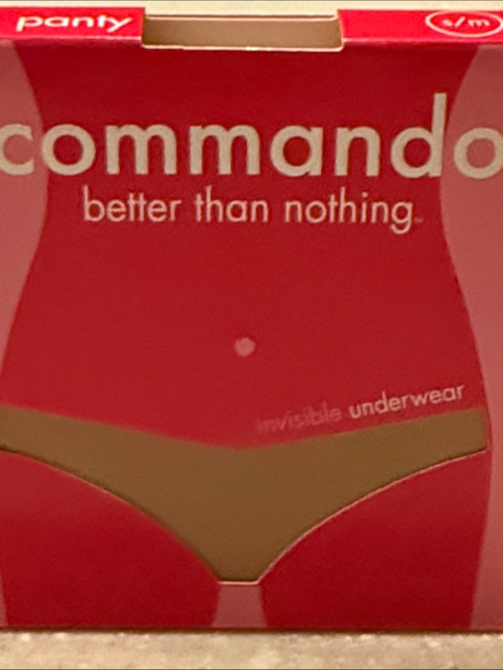 Commando Low-Rise Invisible Underwear Women's s/m fits size 0-8 New In Box